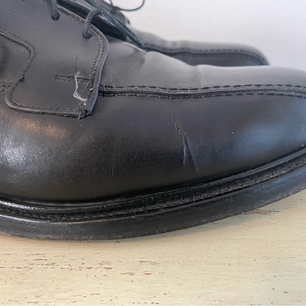 ALLEN EDMONDS Hillcrest Leather Bicycle Toe Derby Shoe in‎ Black Size 12 C $425